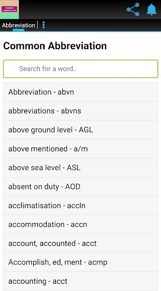 Run android online APK Common Abbreviation from MyAndroid or emulate Common Abbreviation using MyAndroid Run android online APK Common Abbreviation from MyAndroid or emulate Common Abbreviation using MyAndroid