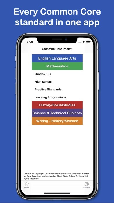 Emulate iPhone app Common Core Pocket using MyAndroid Emulate iPhone app Common Core Pocket using MyAndroid