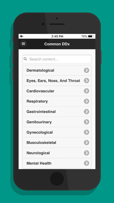 Emulate iPhone app Common Differential Diagnosis using MyAndroid Emulate iPhone app Common Differential Diagnosis using MyAndroid