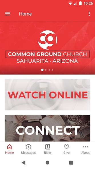 Run android online APK Common Ground Church Sahuarita from MyAndroid or emulate Common Ground Church Sahuarita using MyAndroid