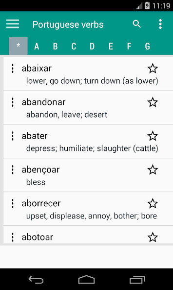 Run android online APK Common Portuguese Verbs - Learn Portuguese from MyAndroid or emulate Common Portuguese Verbs - Learn Portuguese using MyAndroid Run android online APK Common Portuguese Verbs - Learn Portuguese from MyAndroid or emulate Common Portuguese Verbs - Learn Portuguese using MyAndroid