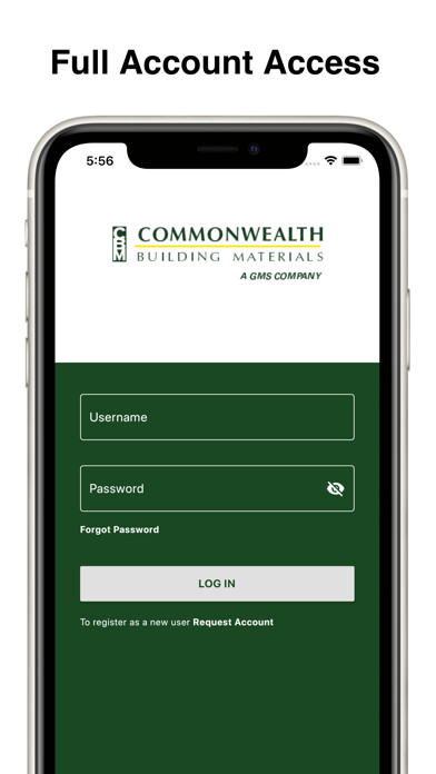 Emulate iPhone app Commonwealth Building Material using MyAndroid