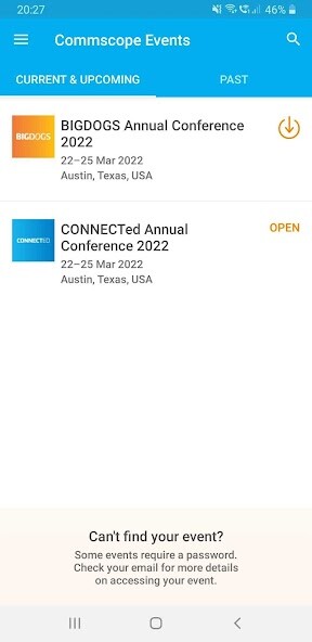 Run android online APK Commscope Events from MyAndroid or emulate Commscope Events using MyAndroid