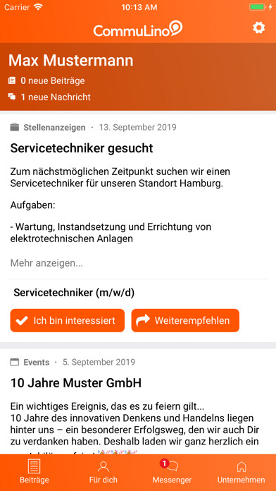 Emulate iPhone app CommuLino using MyAndroid