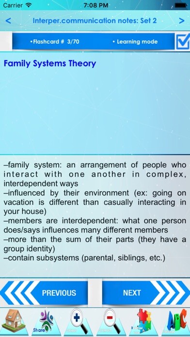Emulate iPhone app Communication  & Interpersonal Skills - Study Notes, Tips & Quizzes (free) using MyAndroid