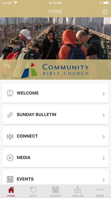Emulate iPhone app Community Bible Church NW using MyAndroid