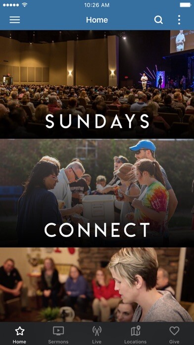 Emulate iPhone app Community Bible Church using MyAndroid
