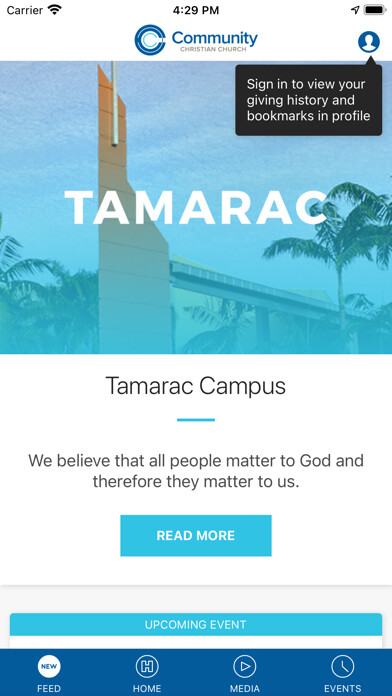 Emulate iPhone app Community Christian Church App using MyAndroid