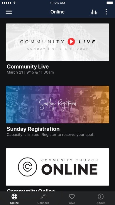 Emulate iPhone app Community Church, NY using MyAndroid Emulate iPhone app Community Church, NY using MyAndroid