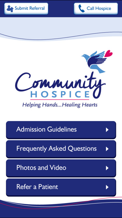 Emulate iPhone app Community Hospice using MyAndroid Emulate iPhone app Community Hospice using MyAndroid