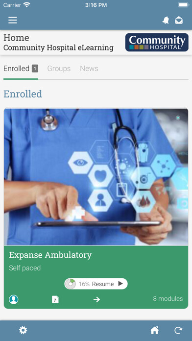 Emulate iPhone app Community Hospital eLearning using MyAndroid Emulate iPhone app Community Hospital eLearning using MyAndroid