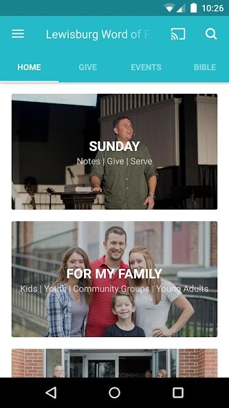 Emulate iPhone app Community of Faith Churches using MyAndroid