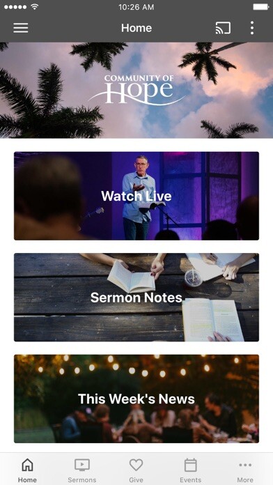 Emulate iPhone app Community of Hope FL using MyAndroid Emulate iPhone app Community of Hope FL using MyAndroid