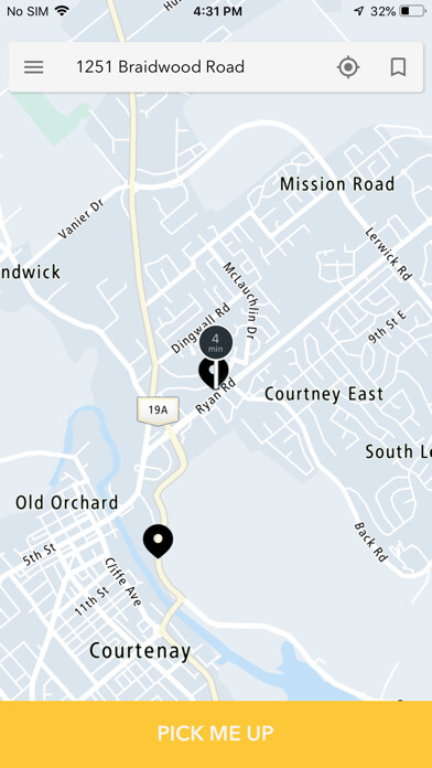 Emulate iPhone app Comox Taxi using MyAndroid