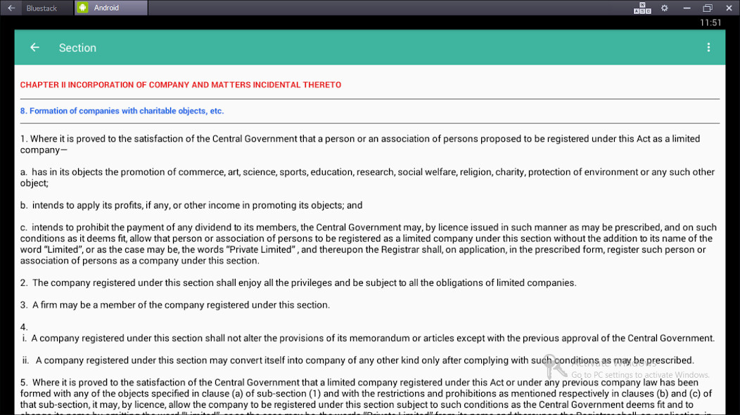 Run android online APK Company law 2013 from MyAndroid or emulate Company law 2013 using MyAndroid