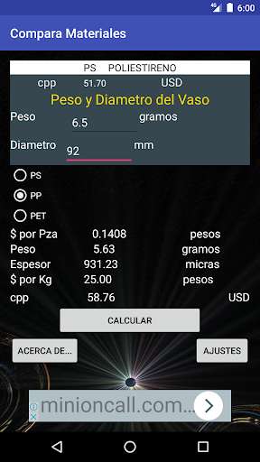 Run android online APK Compara Materiales from MyAndroid or emulate Compara Materiales using MyAndroid