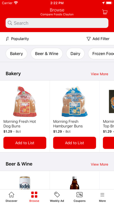 Emulate iPhone app Compare Foods-Clayton using MyAndroid Emulate iPhone app Compare Foods-Clayton using MyAndroid