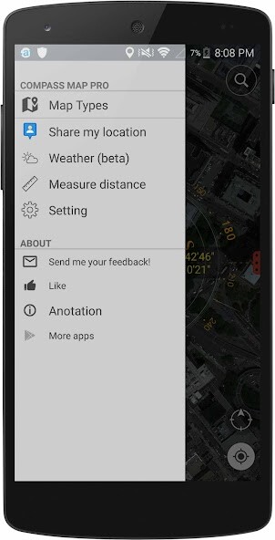 Run android online APK Compass Coordinate from MyAndroid or emulate Compass Coordinate using MyAndroid