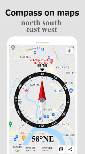 Run android online APK Compass For Maps from MyAndroid or emulate Compass For Maps using MyAndroid