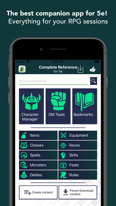 Emulate iPhone app Complete Reference for D&D 5 using MyAndroid Emulate iPhone app Complete Reference for D&D 5 using MyAndroid