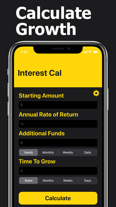 Emulate iPhone app Compound Interest Cal using MyAndroid Emulate iPhone app Compound Interest Cal using MyAndroid