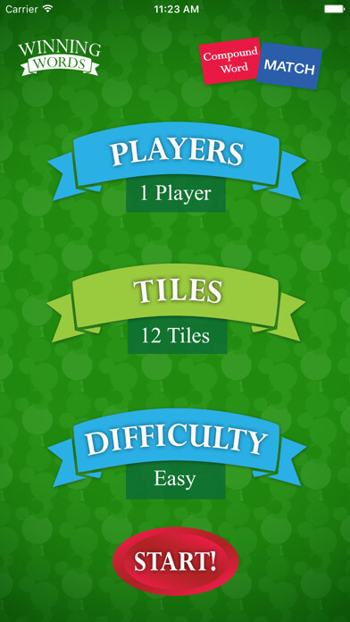 Emulate iPhone app Compound Word Match using MyAndroid