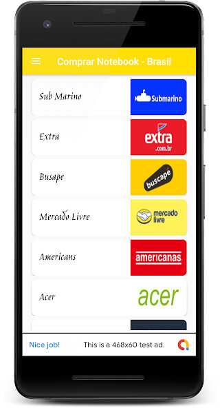 Run android online APK Comprar Notebook - Brasil from MyAndroid or emulate Comprar Notebook - Brasil using MyAndroid