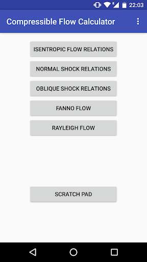 Run android online APK Compressible Flow Calculator from MyAndroid or emulate Compressible Flow Calculator using MyAndroid Run android online APK Compressible Flow Calculator from MyAndroid or emulate Compressible Flow Calculator using MyAndroid