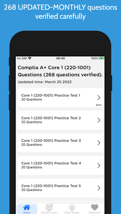 Emulate iPhone app Comptia A+ Core1 220-1001 2022 using MyAndroid