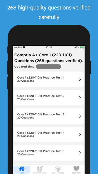 Emulate iPhone app Comptia A+ Core 1 220-1101 using MyAndroid