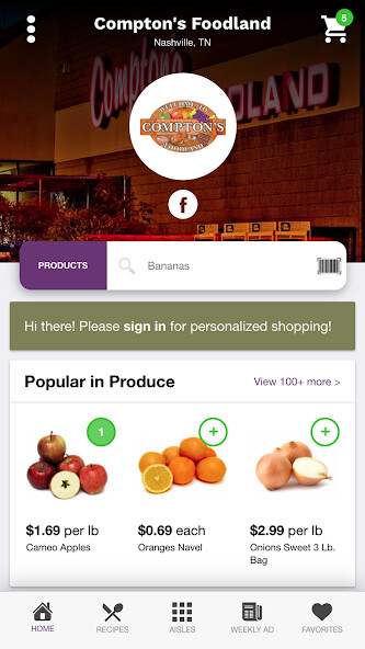 Run android online APK Comptons Foodland from MyAndroid or emulate Comptons Foodland using MyAndroid