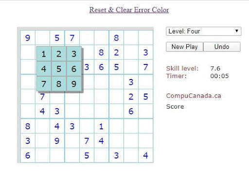 Run android online APK CompuCanada SUDOKU from MyAndroid or emulate CompuCanada SUDOKU using MyAndroid