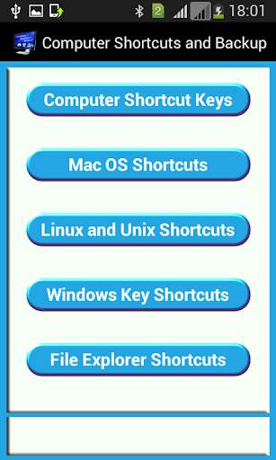Run android online APK Computer Shortcuts and Backup from MyAndroid or emulate Computer Shortcuts and Backup using MyAndroid