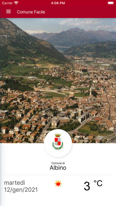 Emulate iPhone app Comune di Albino using MyAndroid Emulate iPhone app Comune di Albino using MyAndroid