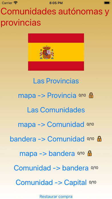 Emulate iPhone app Comunidades y Provincias using MyAndroid Emulate iPhone app Comunidades y Provincias using MyAndroid