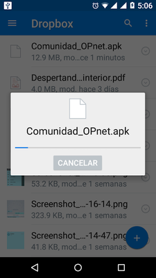 Emulate Android APK Comunidad OPnet