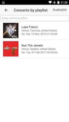 Emulate Android APK Concertify Concerts in Spotify Emulate Android APK Concertify Concerts in Spotify