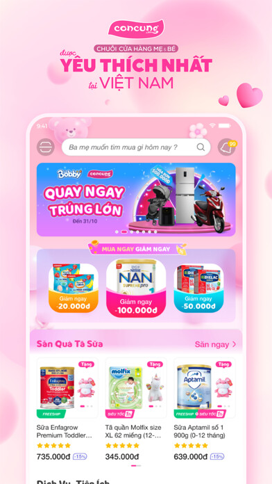 Emulate iPhone app Con Cưng #1 Mẹ và Bé using MyAndroid