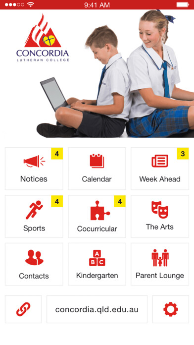Emulate iPhone app Concordia Lutheran College using MyAndroid