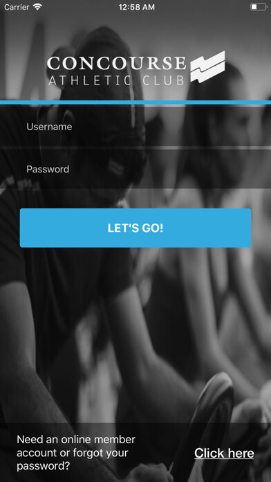 Emulate iPhone app Concourse Athletic Club App using MyAndroid