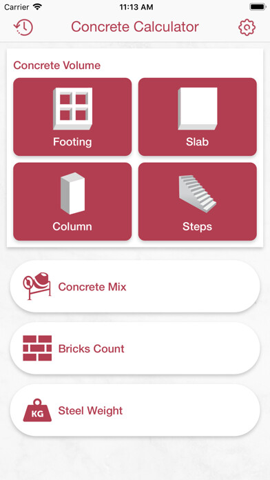 Emulate iPhone app Concrete Calculator, Estimator using MyAndroid Emulate iPhone app Concrete Calculator, Estimator using MyAndroid