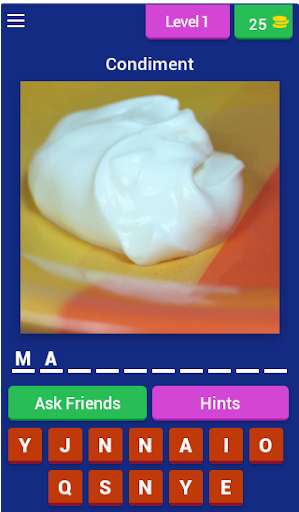 Run android online APK Condiments Quiz (Food Quiz Game) from MyAndroid or emulate Condiments Quiz (Food Quiz Game) using MyAndroid