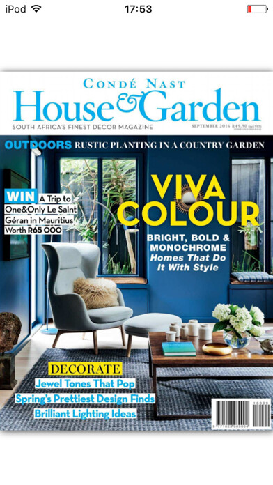 Emulate iPhone app Condé Nast House & Garden using MyAndroid