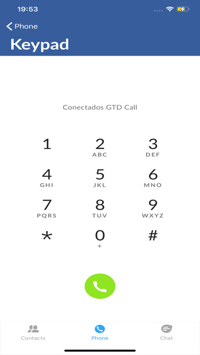 Emulate iPhone app Conectados GTD using MyAndroid