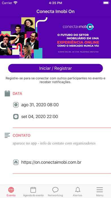 Emulate iPhone app Conecta Imobi On using MyAndroid