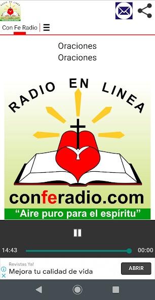 Run android online APK Con Fe Radio from MyAndroid or emulate Con Fe Radio using MyAndroid Run android online APK Con Fe Radio from MyAndroid or emulate Con Fe Radio using MyAndroid