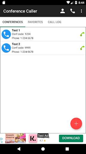 Run android online APK Conference Caller from MyAndroid or emulate Conference Caller using MyAndroid