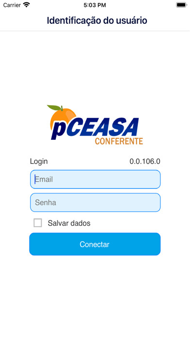 Emulate iPhone app Conferente CEASA using MyAndroid