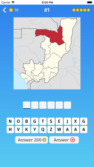 Emulate iPhone app Congo: Regions Provinces Quiz using MyAndroid Emulate iPhone app Congo: Regions Provinces Quiz using MyAndroid