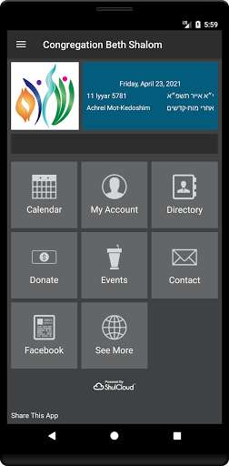 Run android online APK Congregation Beth Shalom from MyAndroid or emulate Congregation Beth Shalom using MyAndroid